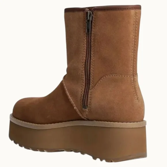NWT | UGG Women’s Cityfunc Platform Boots Chestnut | Size 10 - Picture 3 of 5